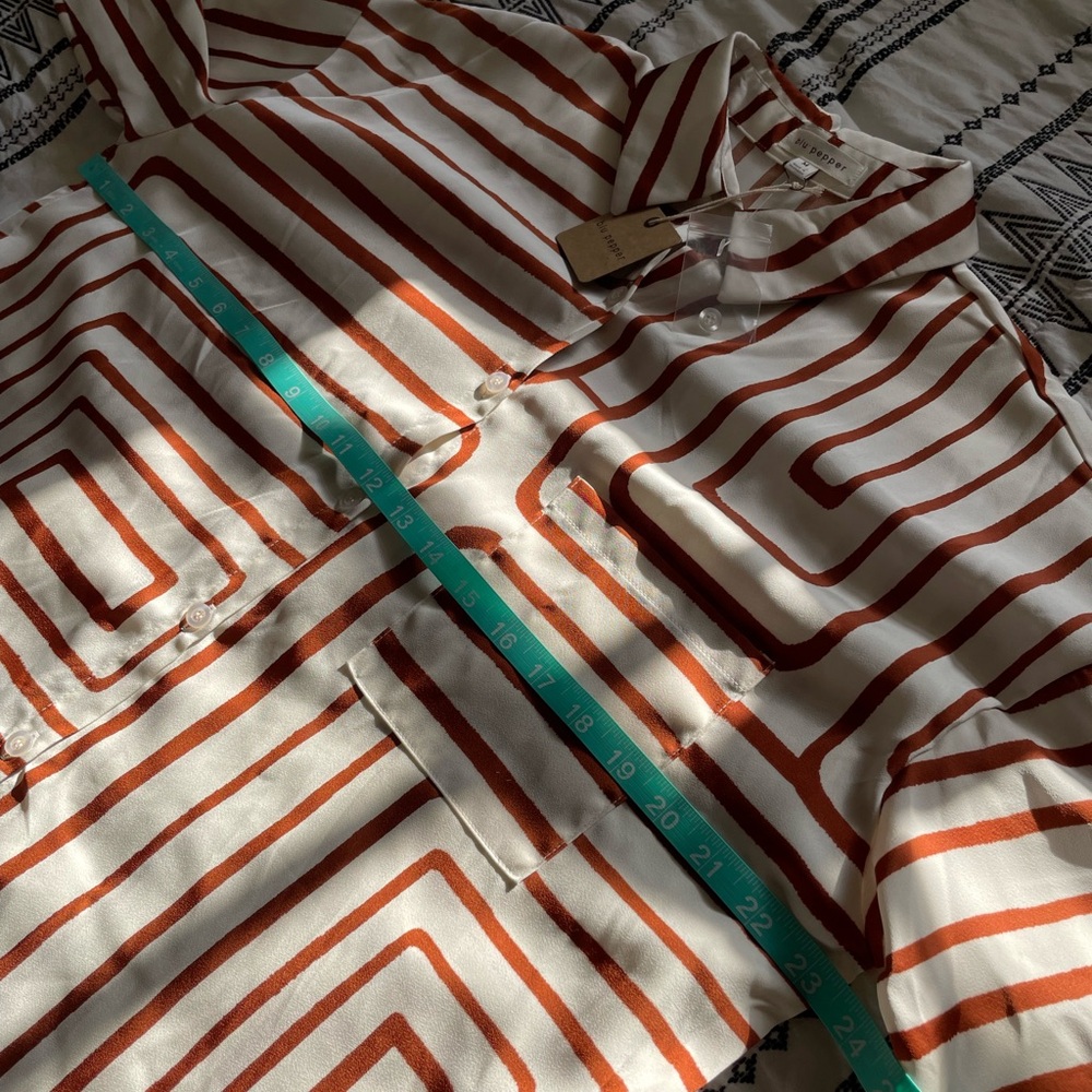 Blu Pepper | Geometric Patterned Button-Down Shir… - image 8